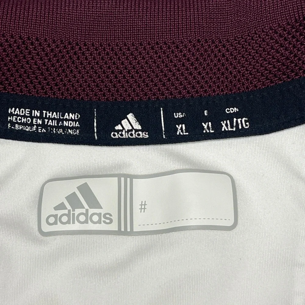 Texas A&M Adidas Polo Mens XL White NCAA Football Climalite Sideline White EUC